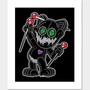 VooDoo Black Kitty Cat Doll Joker Posters and Art